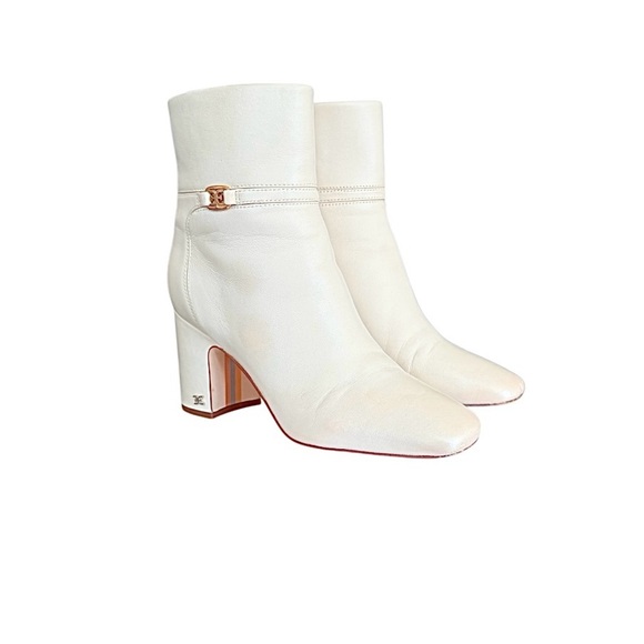 Sam Edelman | Florah Leather Heel Booties | Modern Ivory | Women’s Size 7.5 - Picture 2 of 11